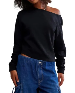 Free People Jess Long Sleeve Black Clearance