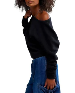 Free People Jess Long Sleeve Black Clearance