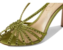 Jessica Simpson Jittale Embellished High Heel Sandals Botanical Green Outlet