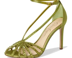 Jessica Simpson Jittale Embellished High Heel Sandals Botanical Green Outlet