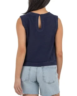 KUT from the Kloth Joanne Sleeveless Top Ink Blue Sale