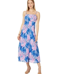 Lilly Pulitzer Jorgian Linen Midi Dress Multi For The Fans Online