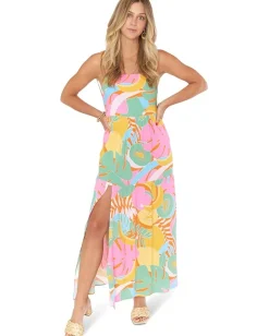 Show Me Your Mumu Julia Maxi Dress Tropical Fruit Hot