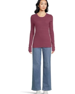 Michael Stars Juliet Crew Neck Garnet New