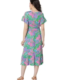 Women Lilly Pulitzer Juliet Ruffle Midi Dress