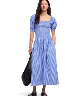 Madewell Juliette Puff Sleeve Midi Dress Stripe Waterfall Online