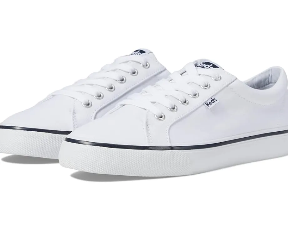 Keds Jump Kick Lace Up White/Navy Stripe Discount