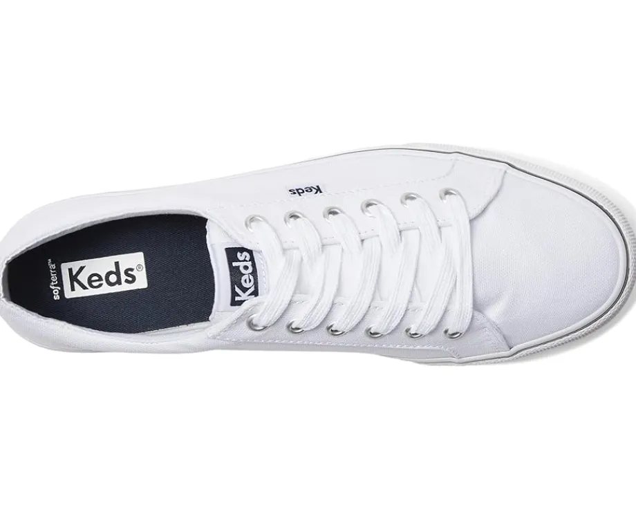 Keds Jump Kick Lace Up White/Navy Stripe Discount