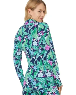 Lilly Pulitzer Justine Half Zip Upf 50+ Multi Untamed New