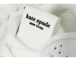 Kate Spade New York K As In Kate Smooth Leather Runner True White/ KS Green Best