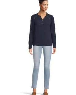 Michael Stars Kacey Peasant Top Nocturnal Best