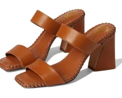 Vince Camuto Kaden Stitched Block Heel Mule Sandals Caramello Hot