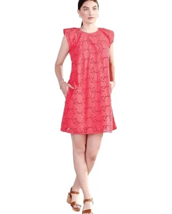Hatley Kaia Eyelet Dress - Rouge Red Clearance