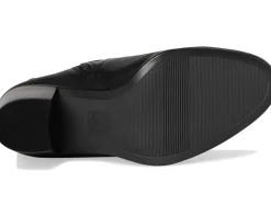 Naturalizer Kalina-Stretch Extra Wide Calf Boots Black Leather and Fabric Sale