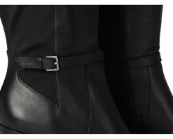 Naturalizer Kalina-Stretch Extra Wide Calf Boots Black Leather and Fabric Sale