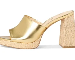 Jessica Simpson Kameena Mule Platform Sandals Gold