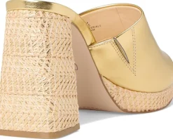 Jessica Simpson Kameena Mule Platform Sandals Gold