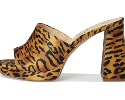 Jessica Simpson Kameena Mule Platform Sandals Natural Tiger Print Outlet