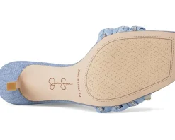 Jessica Simpson Kasova Braided Heeled Sandals Denim Blue/Clear Discount