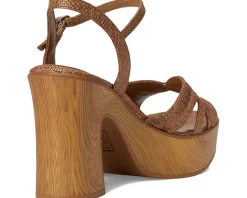 Naturalizer Katalina Brown Raffia Fabric Discount