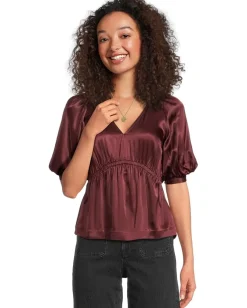 Women Madewell Kathleen Top- Unitedtex Stretch Satin