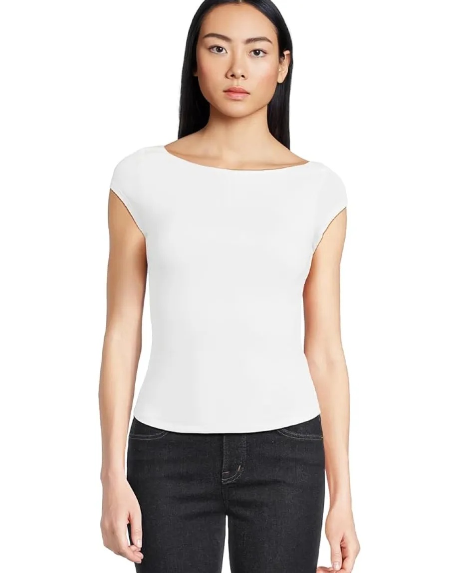 Free People Katie Knit Tee Clean Ivory Online