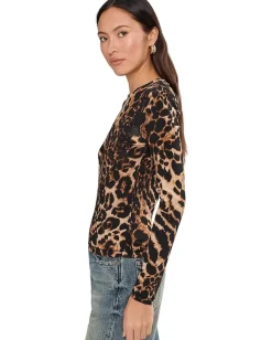 AllSaints Katlyn Top Pardus Honey Brown Discount