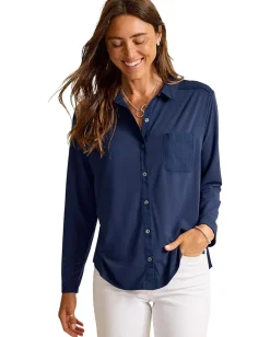 Women Tommy Bahama Kauai Hybrid Camp Shirt Long Sleeve
