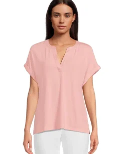 Women Tommy Bahama Kauai Split Neck Short Sleeve