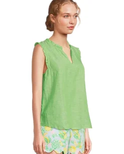 Women Lilly Pulitzer Kavalla Sleeveless Ruffle