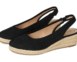 LifeStride Kayden Espadrille Black Fabric Hot