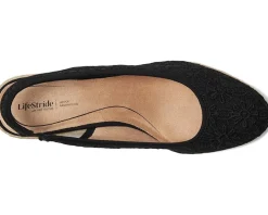 LifeStride Kayden Espadrille Black Fabric Hot