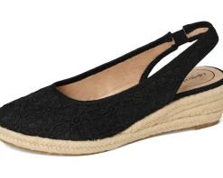 LifeStride Kayden Espadrille Black Fabric Hot