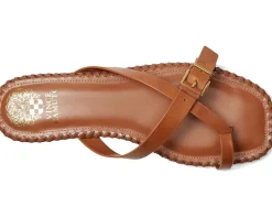 Vince Camuto Kellon Toe Loop Flat Sandals Caramello Hot