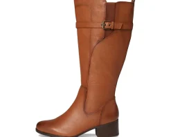 Naturalizer Kenna Extra Wide Calf Knee High Boots English Tea Leather Best