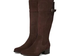 Naturalizer Kenna Knee High Boots Chocolate Bar Brown Suede Discount