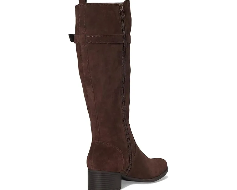 Naturalizer Kenna Knee High Boots Chocolate Bar Brown Suede Discount