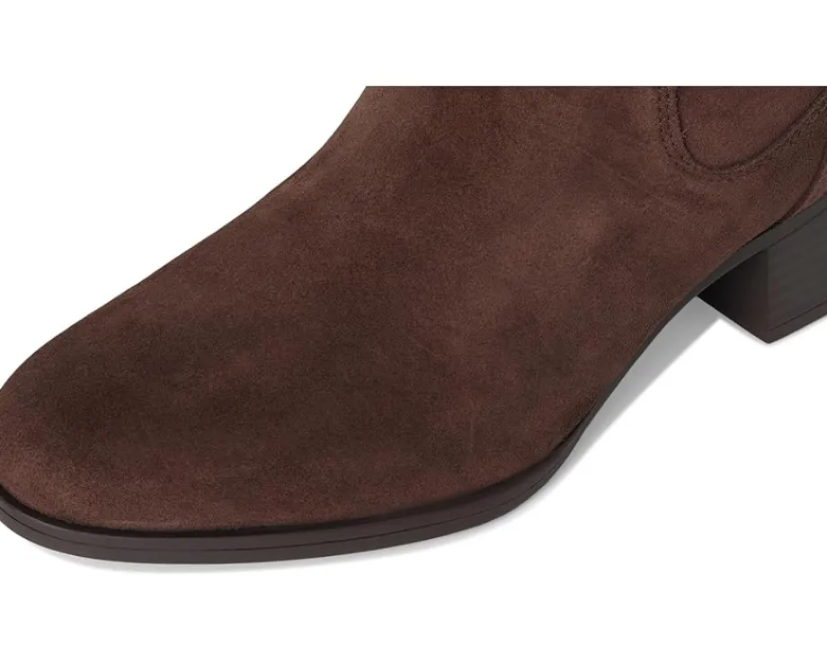 Naturalizer Kenna Wide Calf Knee High Boots Chocolate Bar Brown Suede Clearance