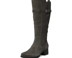 Naturalizer Kenna Wide Calf Knee High Boots Grey Suede Outlet
