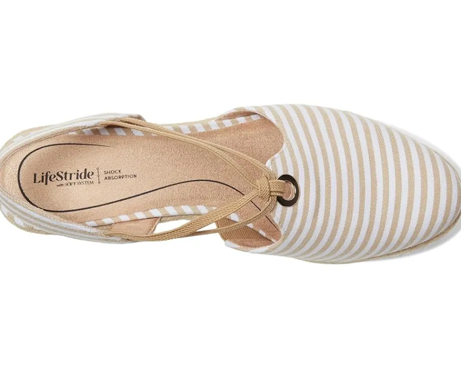 LifeStride Kennedy Tan/White Linen Stripe Online