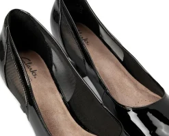 Clarks Kepley Cora Black Patent Synthetic Hot
