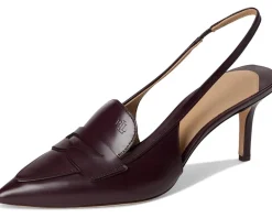 Women Lauren Ralph Lauren Khloe Leather Slingback Loafers Pumps
