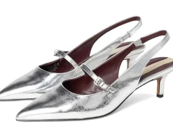 Women Franco Sarto Khloe Pointed Toe Slingback Kitten Heel