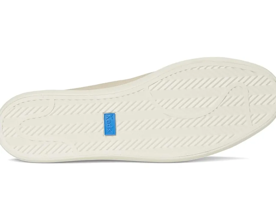 Keds Kickback Canvas Slip On Oatmeal Washed Twill New