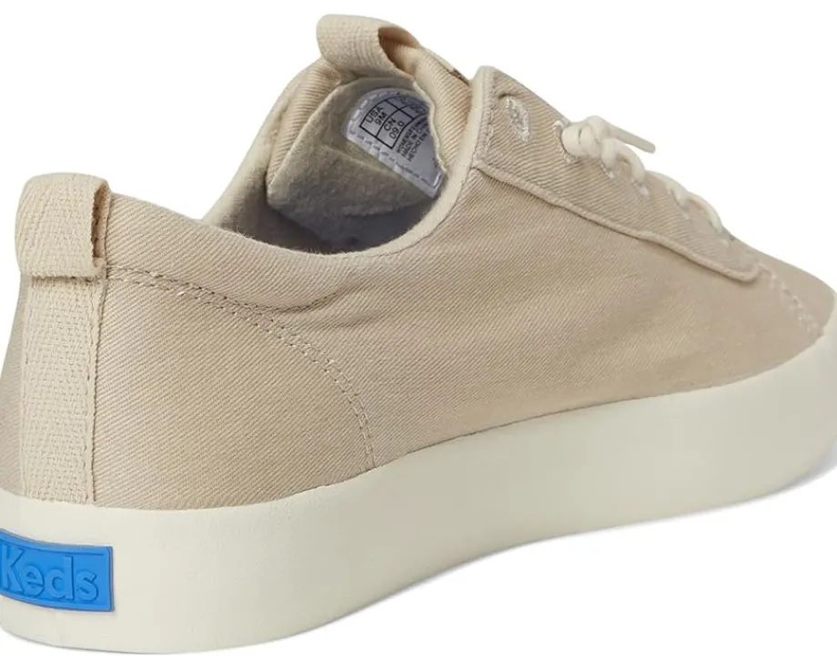 Keds Kickback Canvas Slip On Oatmeal Washed Twill New