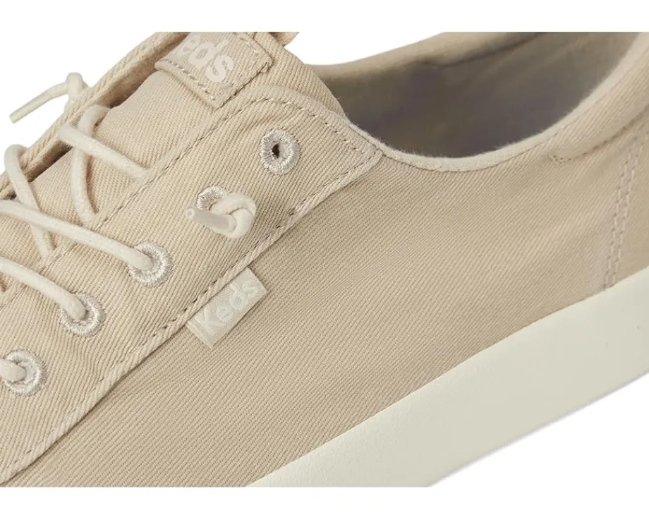 Keds Kickback Canvas Slip On Oatmeal Washed Twill New