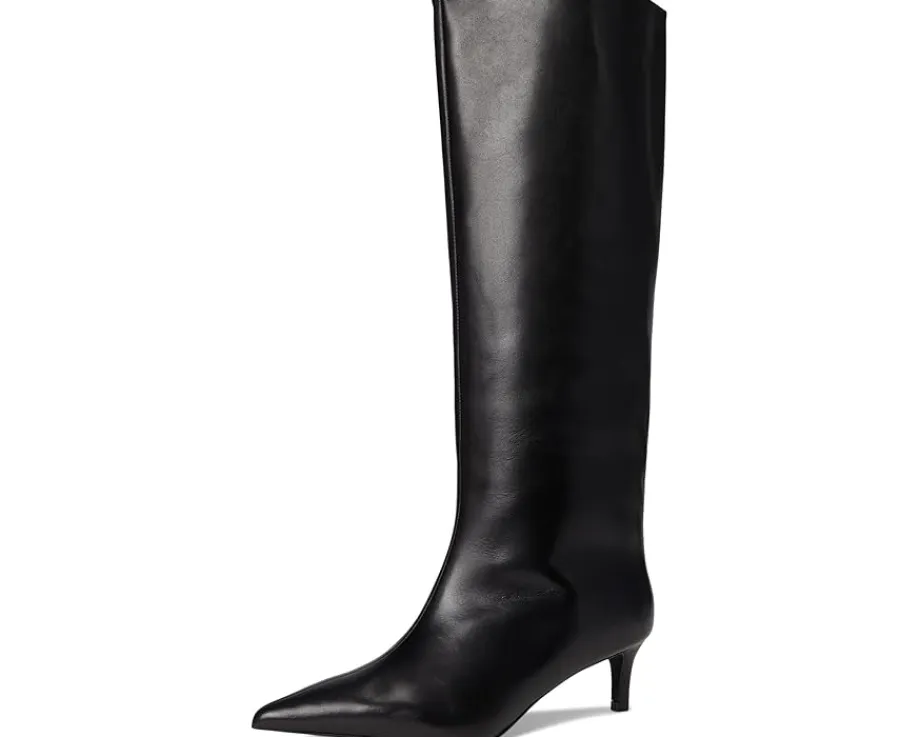 Free People Kiki Kitten Heel Boots Black Leather Best