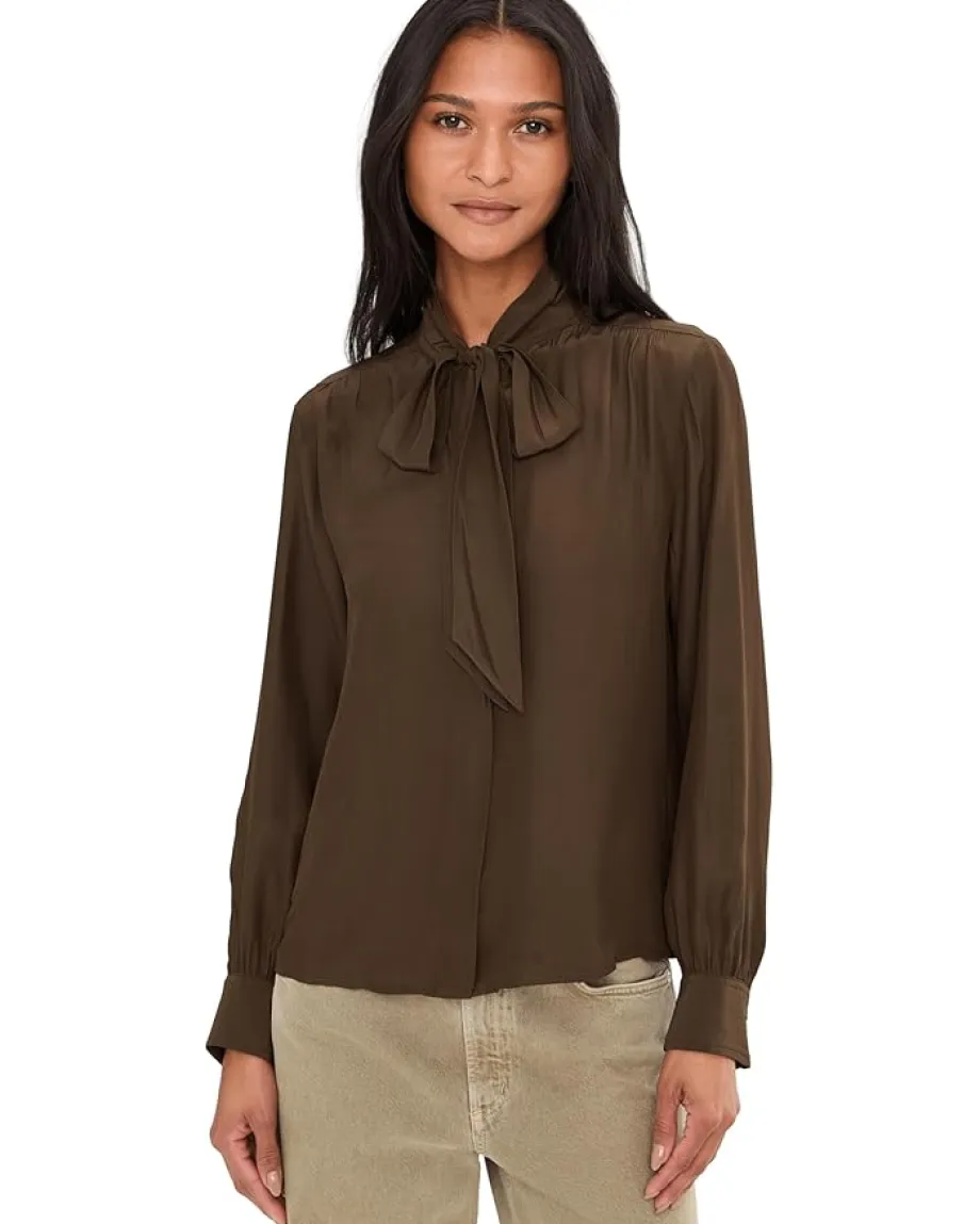 Women Madewell Kimberly Tie Neck Top