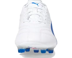 PUMA King Pro Firm, Artificial Ground Soccer Cleats Puma White-Bluemazing-Flat Light Gray
