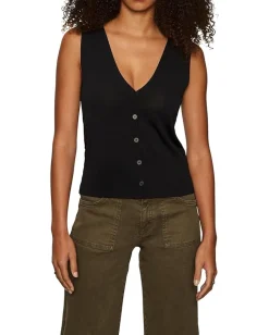 Sanctuary Knitted Button Front Black Sale